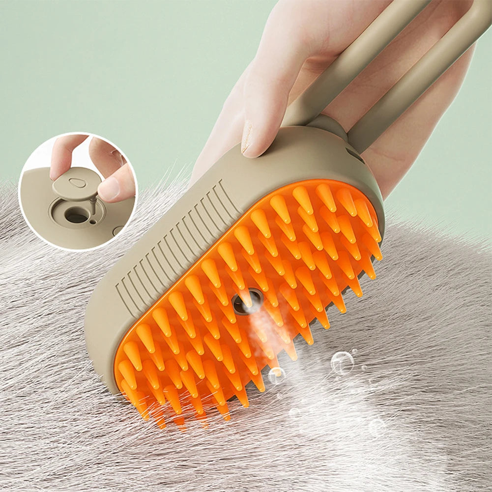 Brosse à vapeur pour chien et chat