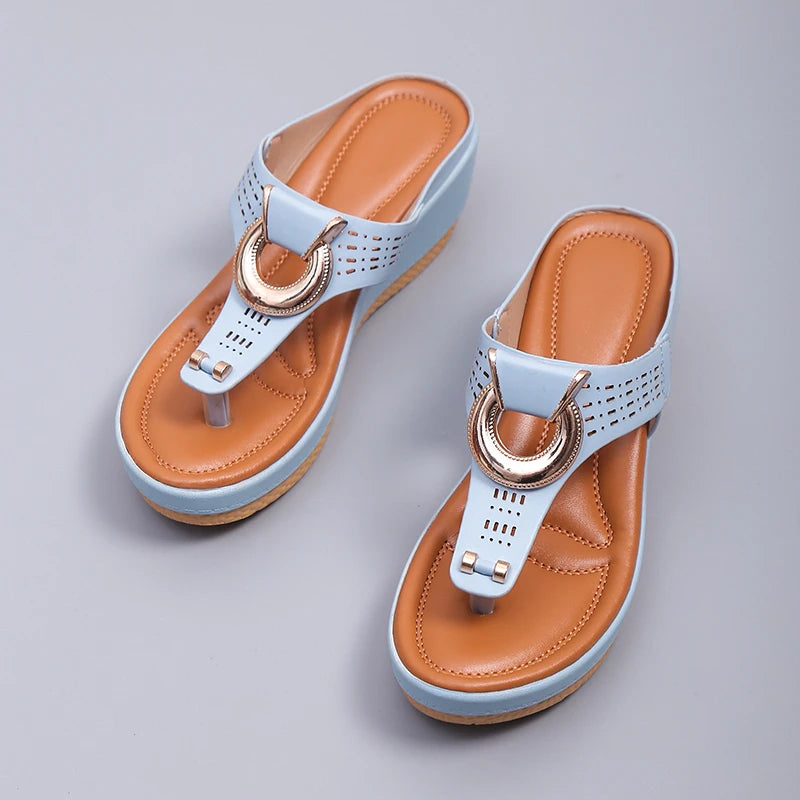 Chaussures d'été en cuir PU pour femmes