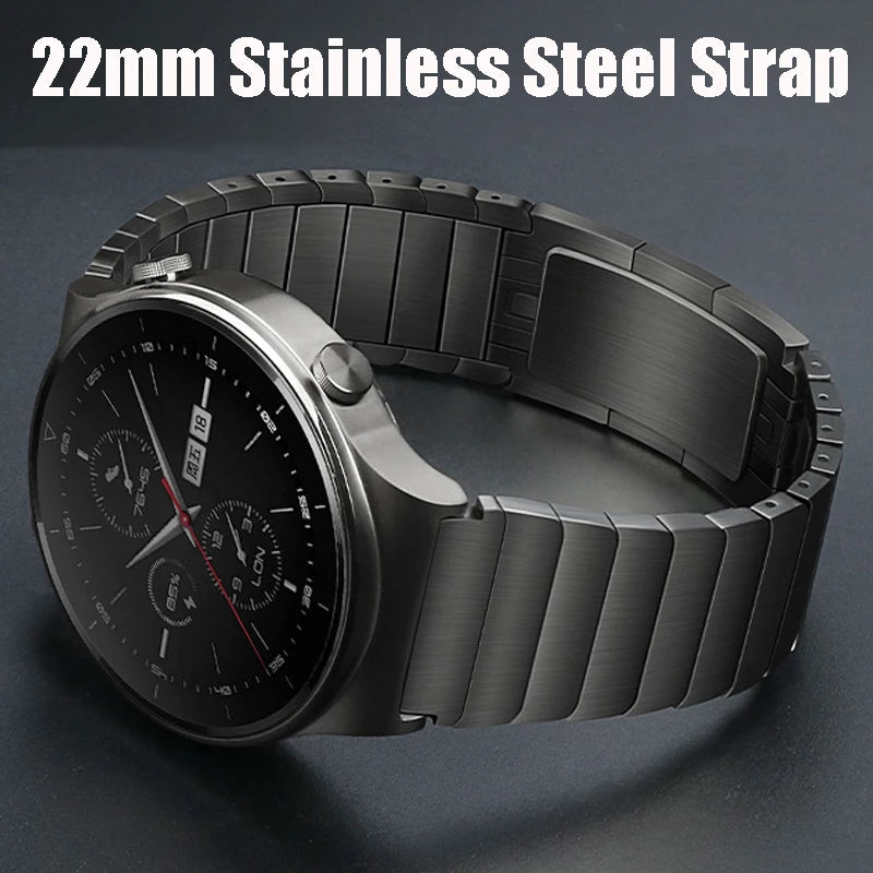 Bracelet de montre en acier inoxydable 22mm compatible avec les modèles Huawei
