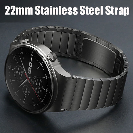 Bracelet de montre en acier inoxydable 22mm compatible avec les modèles Huawei