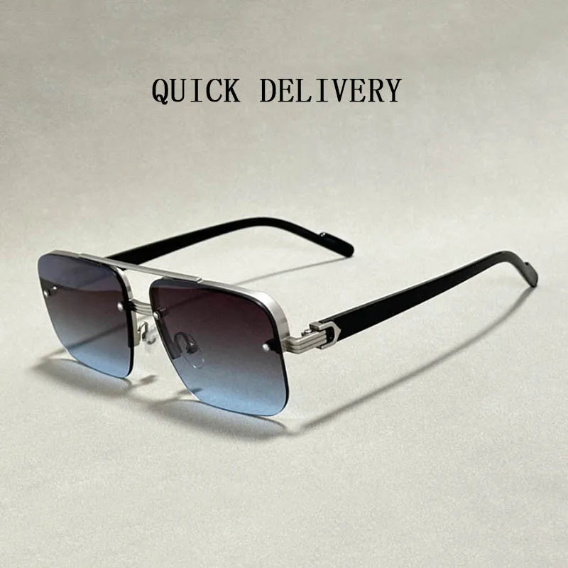 Lunettes de soleil pour Hommes et Femmes semi-rimless