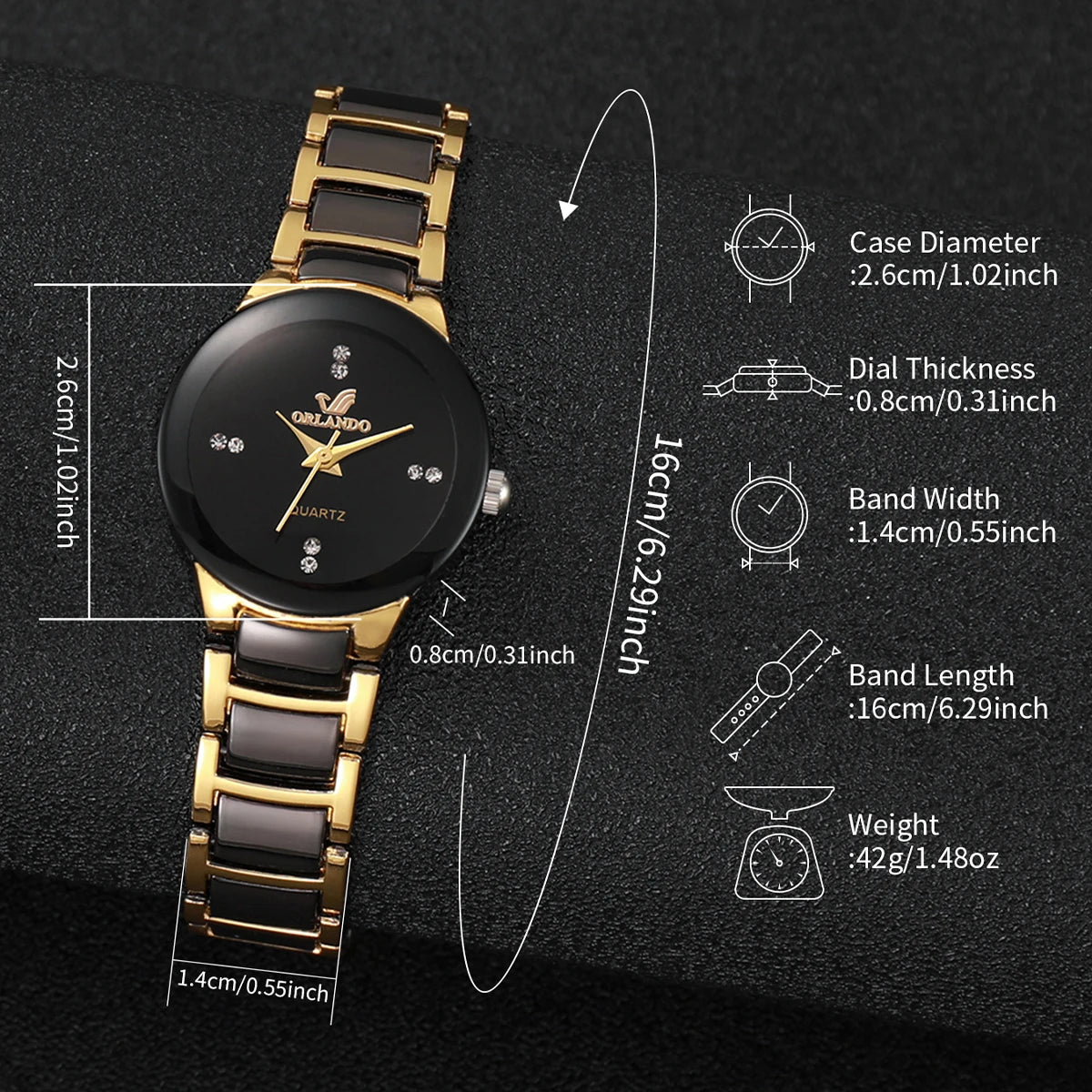 Montre pour femme allie élégance et robustesse avec son bracelet en acier noir