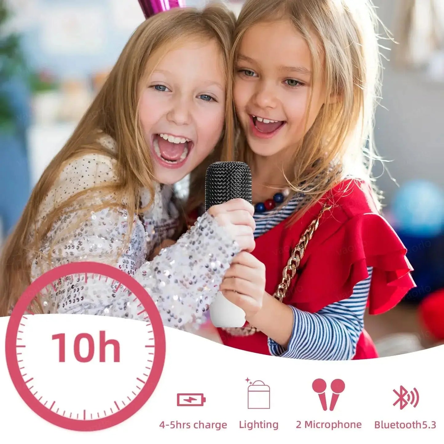 Dual Microphone Karaoké Bluetooth