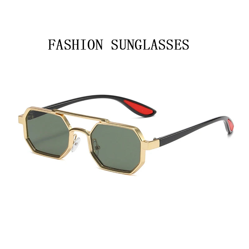 Lunettes de soleil Metal Square pour hommes et femmes