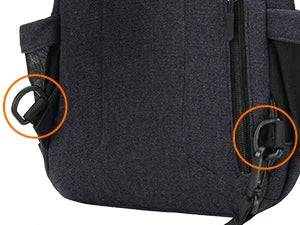 Sacs à dos sling en toile avec poche antivol pour homme et femme