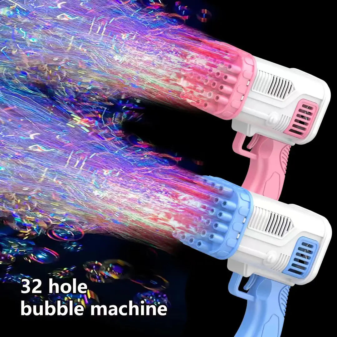 Pistolet à bulles électrique pour enfants de 32 trous