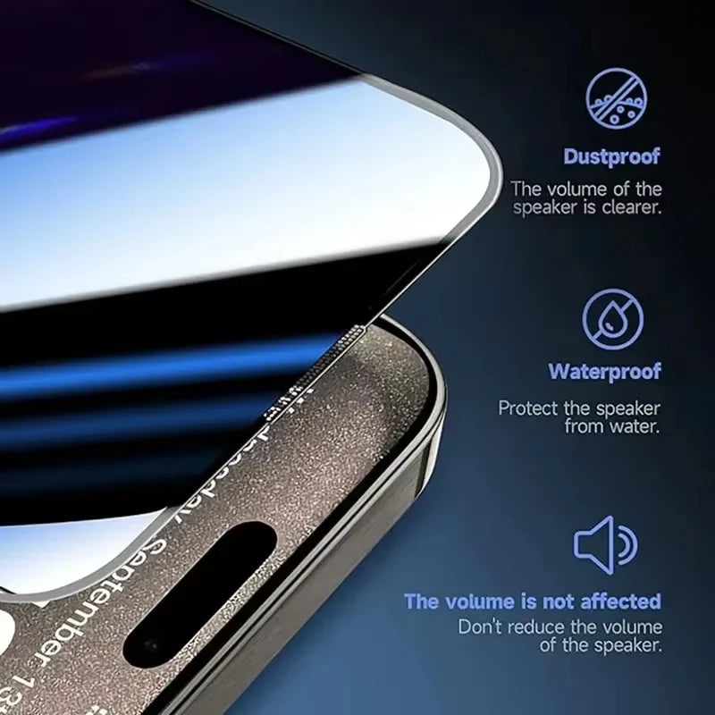 Verre trempé anti-espion haute définition pour iPhone 17 Pro Max 16 11 14 13 12 15 16E Air Mini SE 7 8 XR XS Anti-spy Glass