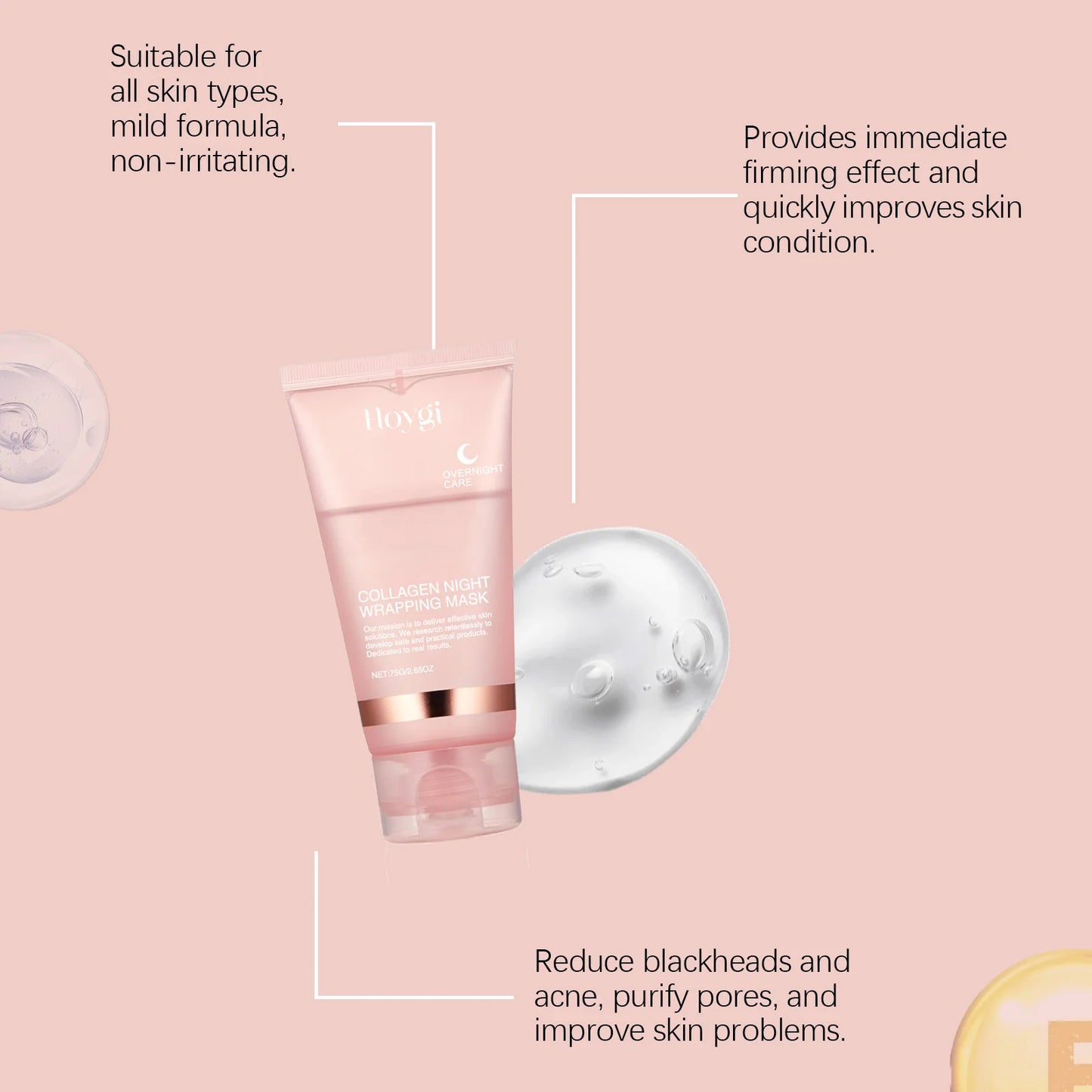 Masque de nuit au collagène de 150 ml