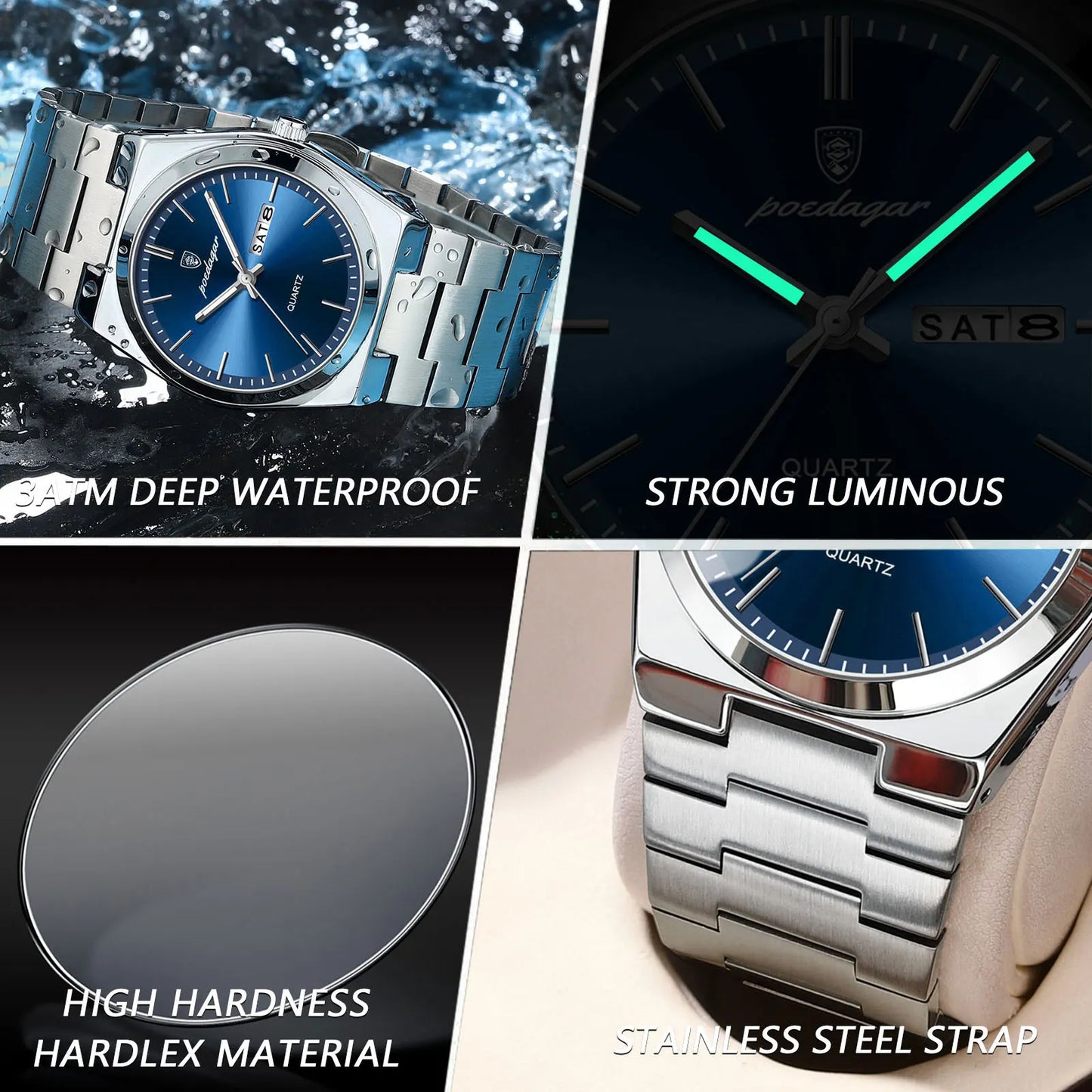 Montre de luxe POEDAGAR pour homme