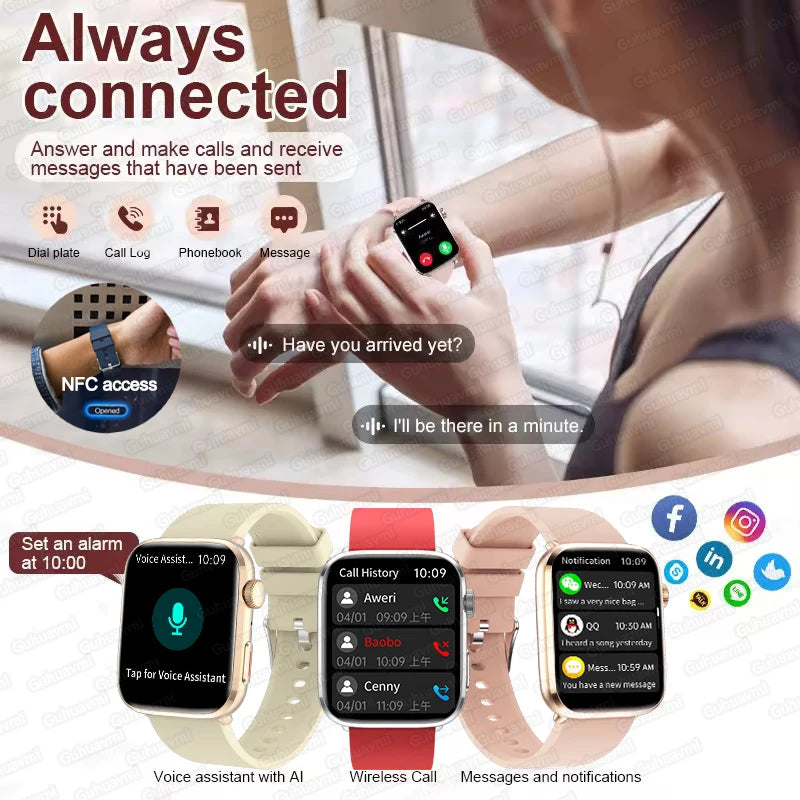 Montre intelligente Xiaomi 2025, pour les femmes. Dotée d'une technologie AI avancée