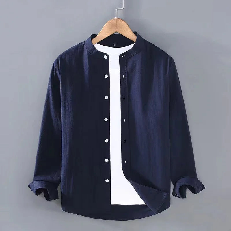 Chemise en lin blanche pour homme