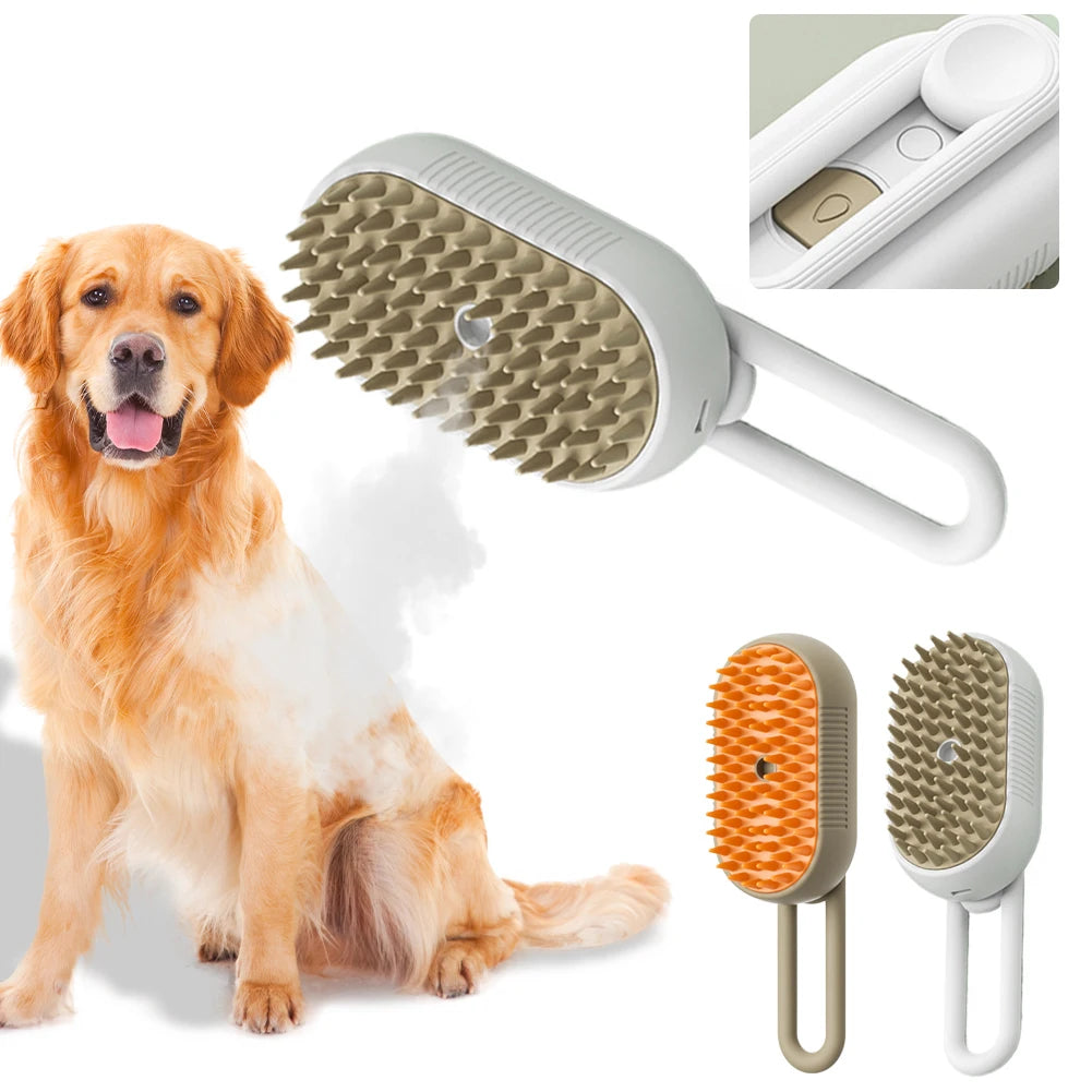 Brosse à vapeur pour chien et chat