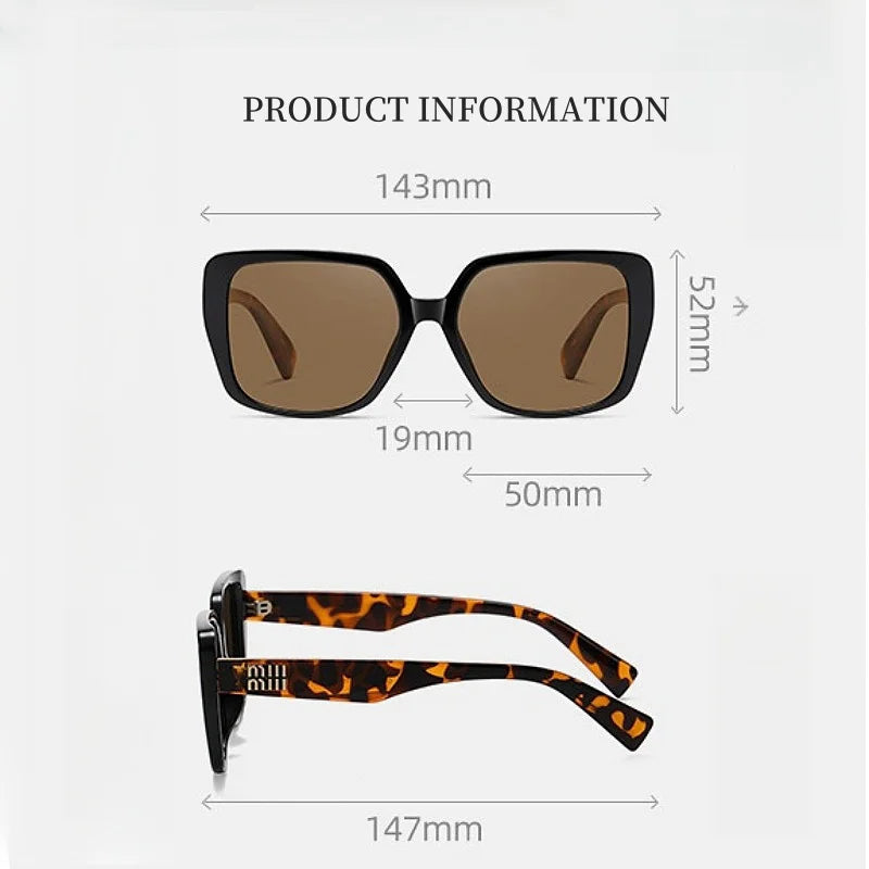 Lunettes de soleil polarisées carrées  pour hommes et femmes