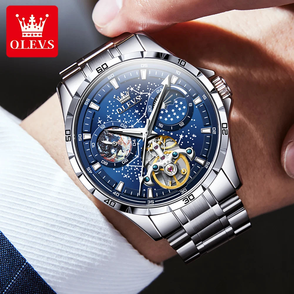 Montre automatique mécanique originale OLEVS pour hommes