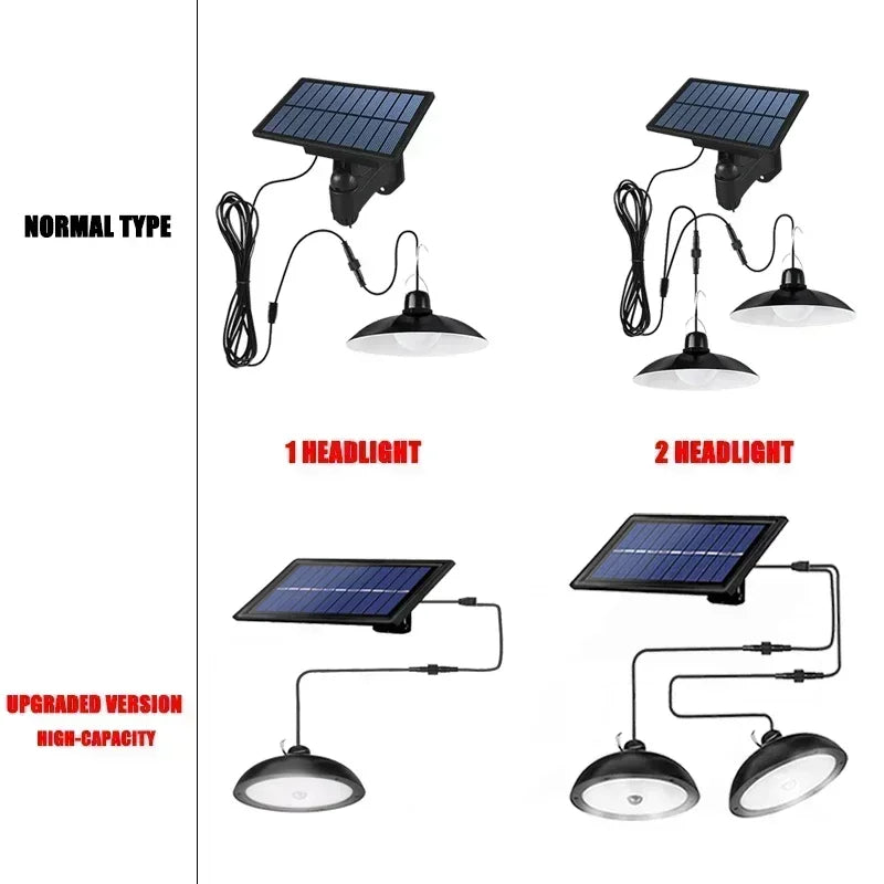 Luminaire Suspendu LED à Énergie Solaire avec Télécommande, étanche