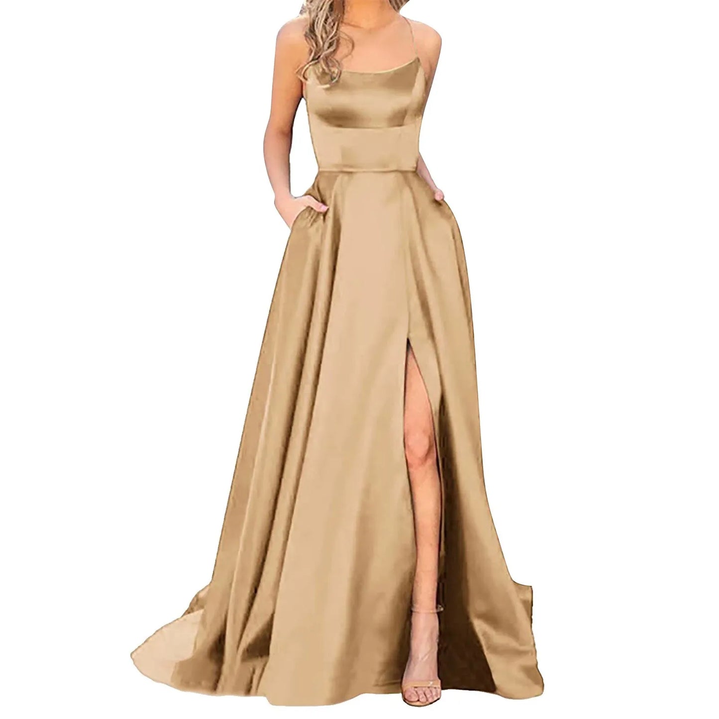 Robe de Soirée Longue en Satin