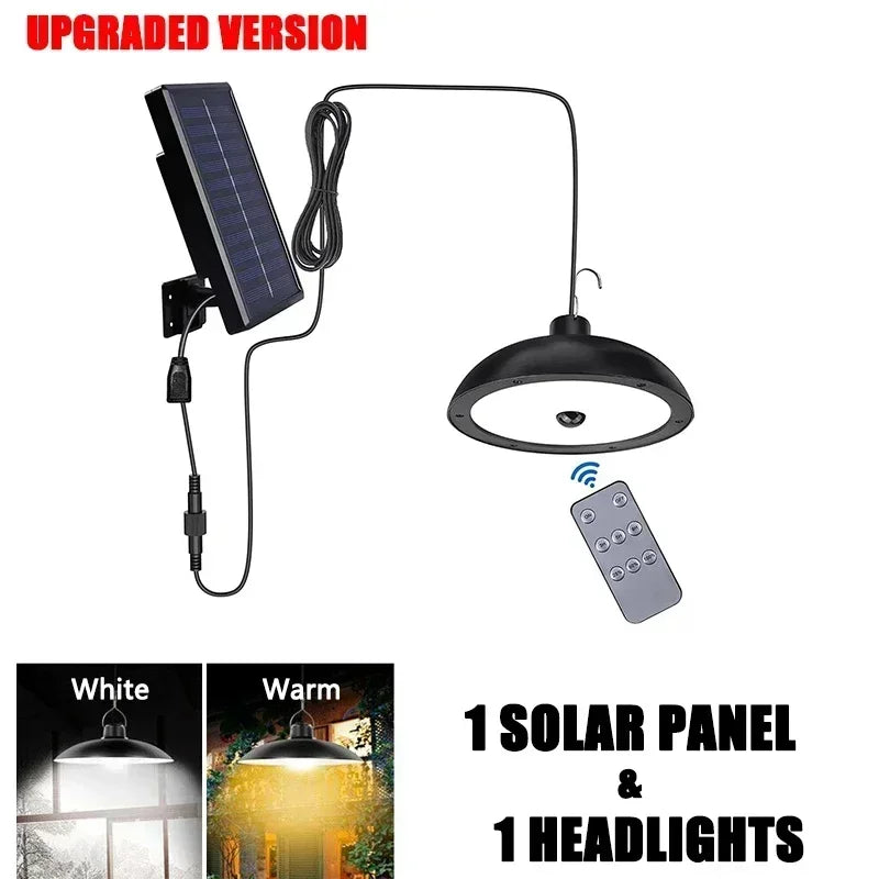Luminaire Suspendu LED à Énergie Solaire avec Télécommande, étanche