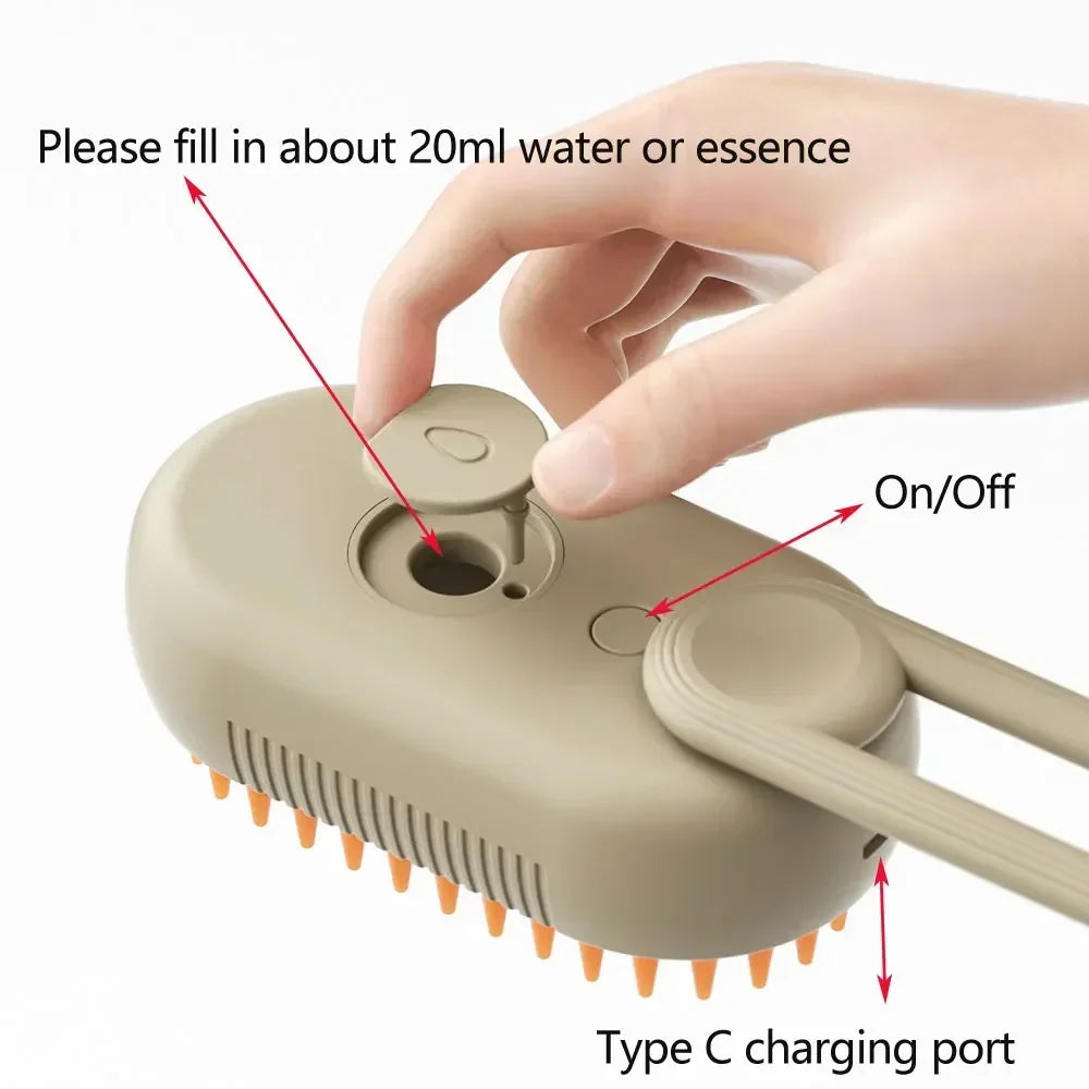 Brosse à vapeur pour chat