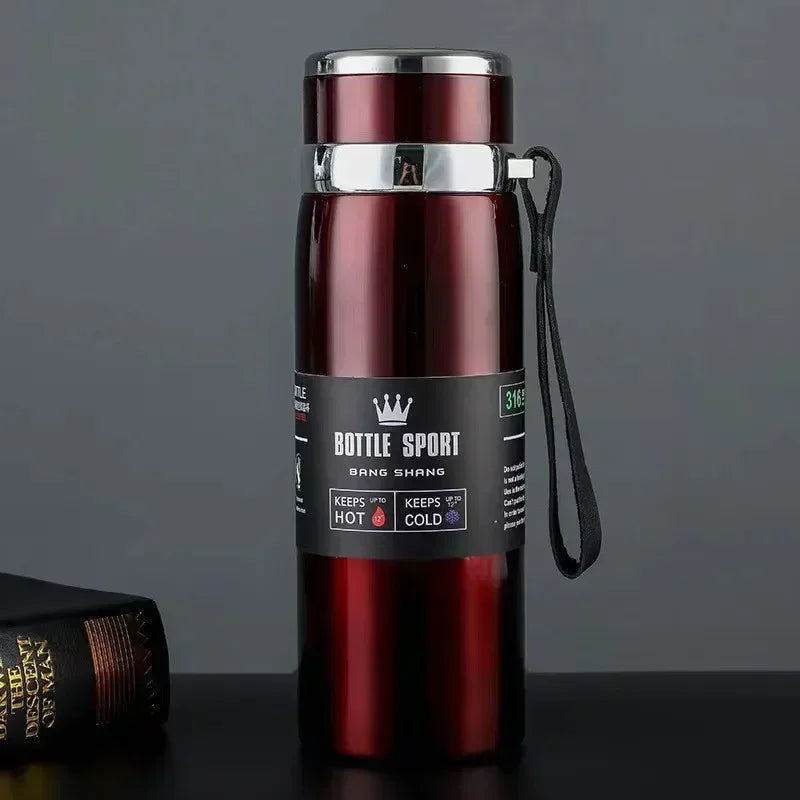 Bouteille d'eau thermique de 1L garde l'eau chaude ou froide