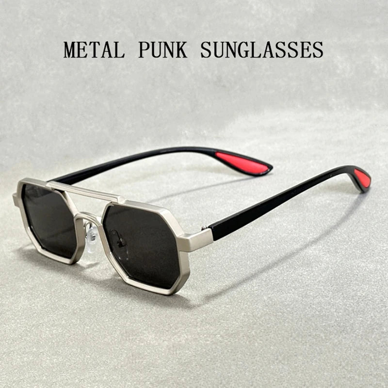 Lunettes de soleil Metal Square pour hommes et femmes