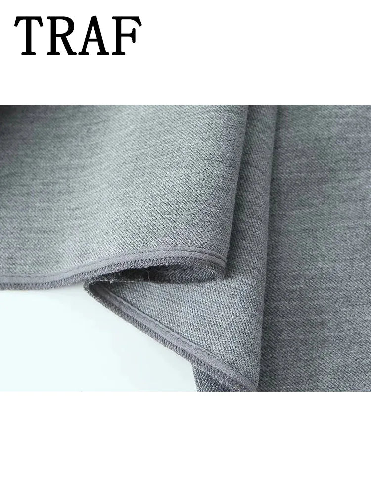 TRAF-Robe Longue Crayon Élégante