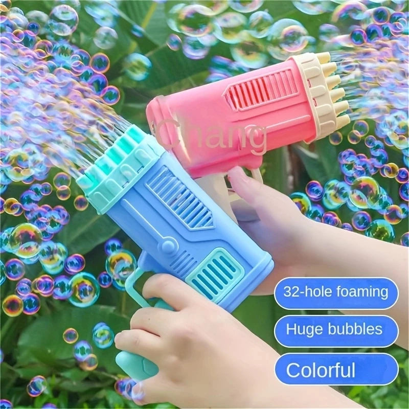 Pistolet à bulles électrique pour enfants de 32 trous