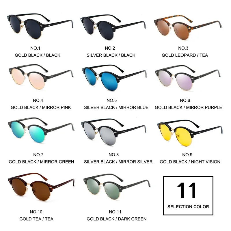 Lunettes de soleil rétro TR90 pour hommes et pour femmes