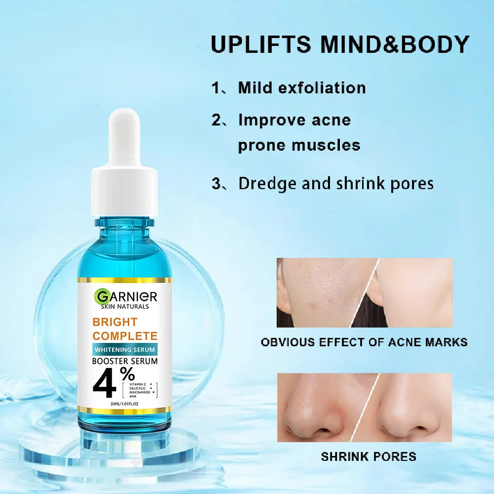 Essence Eclaircissante de 30ml. Elle répare votre visage en éliminant les taches