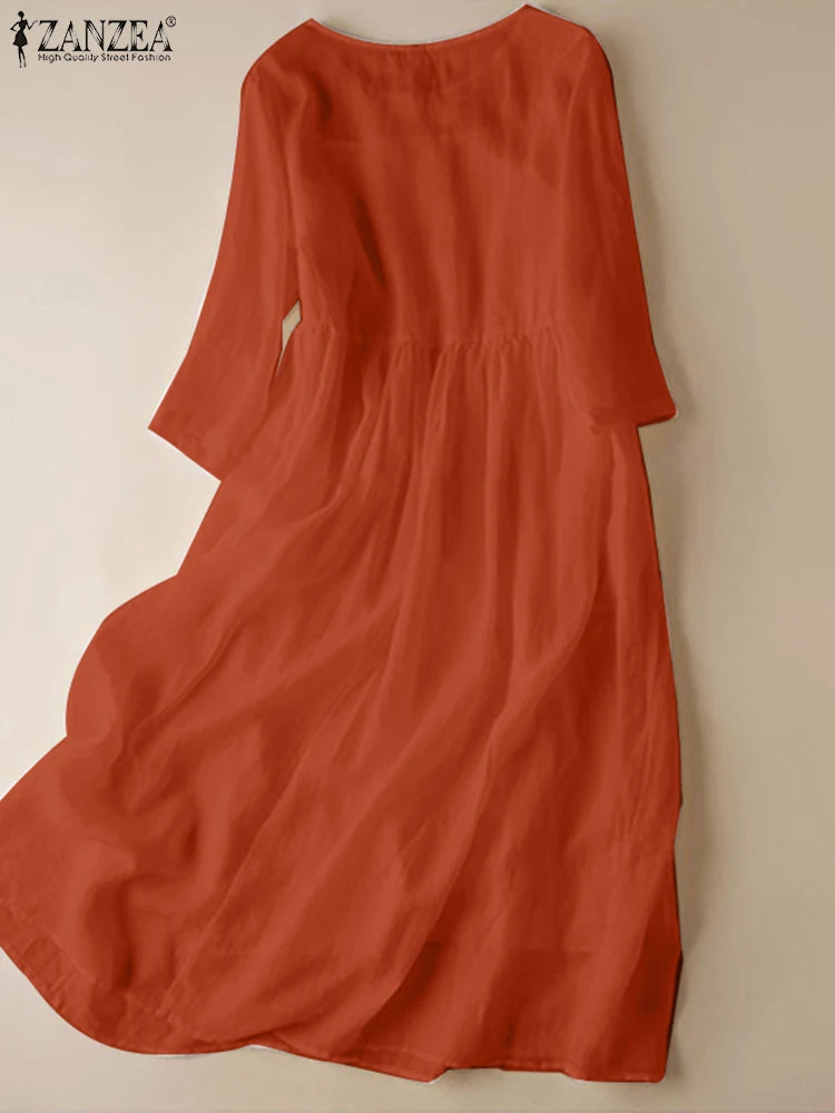 robe de plage ZANZEA en coton