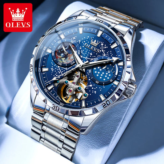 Montre automatique mécanique originale OLEVS pour hommes