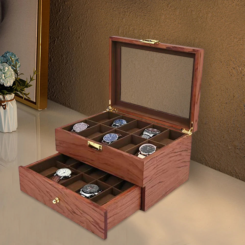 Boîte de rangement pour montres et bijoux