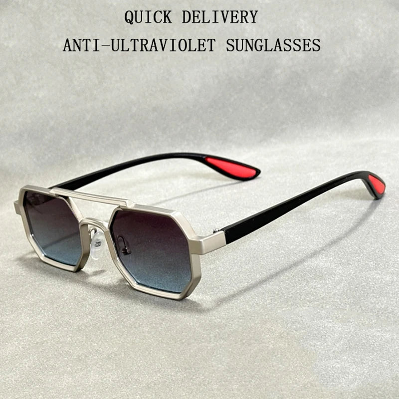Lunettes de soleil Metal Square pour hommes et femmes
