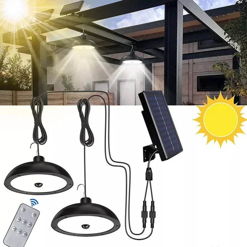 Luminaire Suspendu LED à Énergie Solaire avec Télécommande, étanche