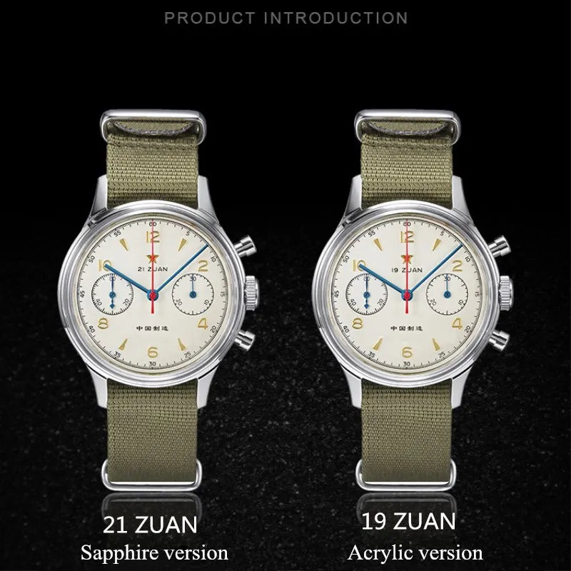 Montre mécanique 1963 Chronograph pour hommes RED STAR
