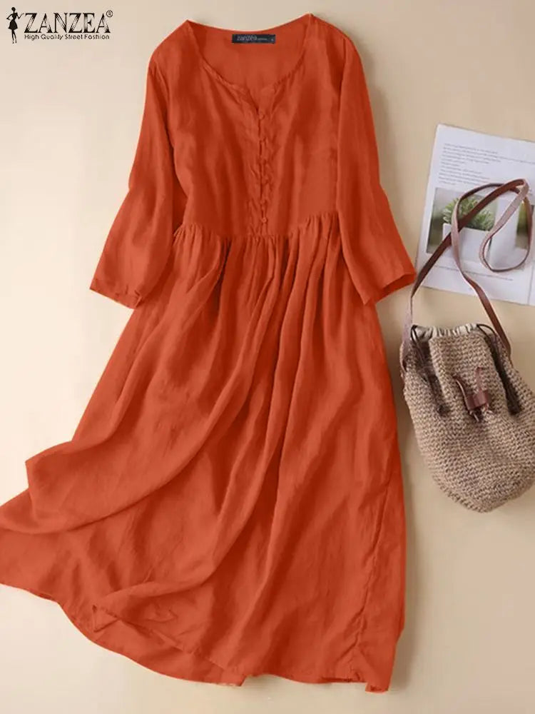 robe de plage ZANZEA en coton