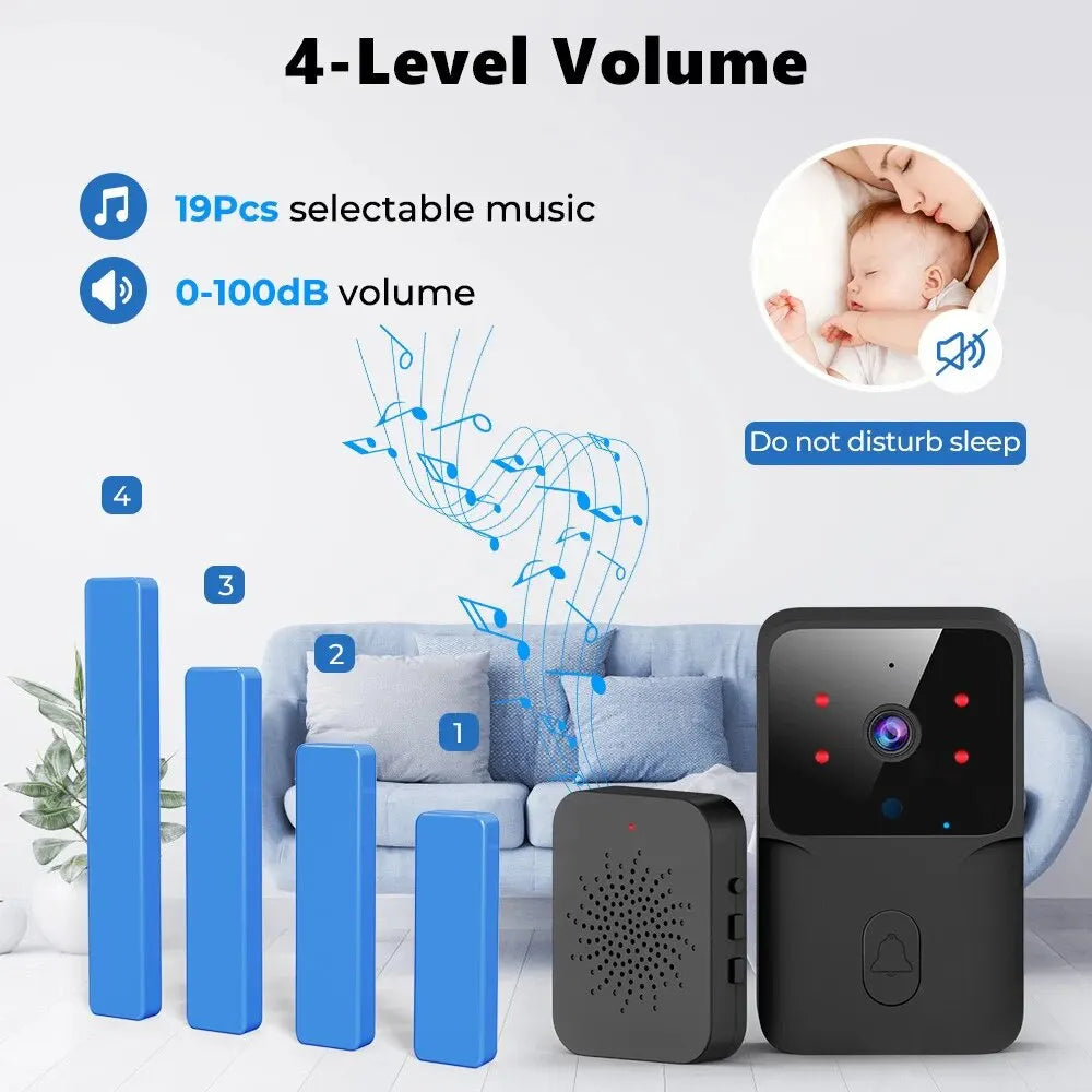 Sonnette sans fil alimentée par batterie avec une caméra intégrée