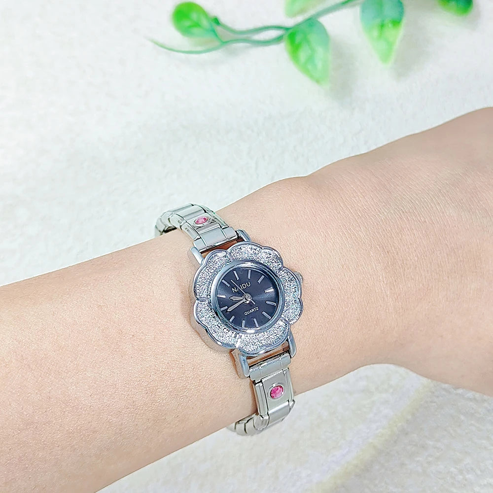 Montre en acier inoxydable de GEMOSA pour femmes