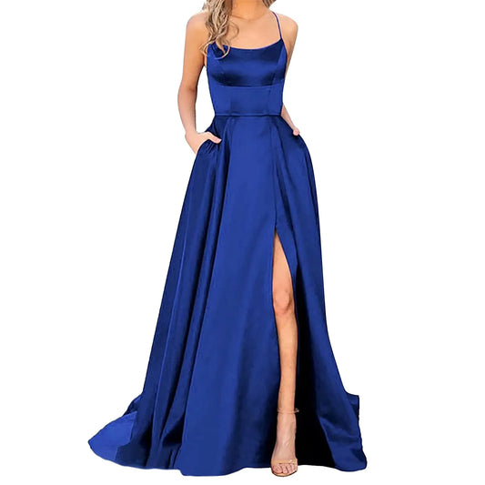 Robe de Soirée Longue en Satin