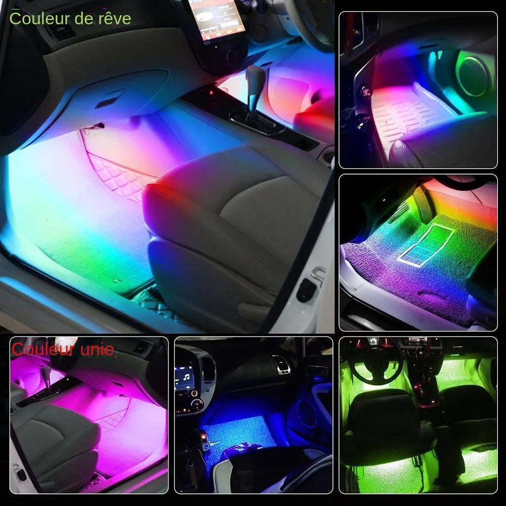 Kit de bandes lumineuses intérieures néon LED. Contrôlable via une application et avec une télécommande