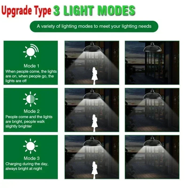 Luminaire Suspendu LED à Énergie Solaire avec Télécommande, étanche