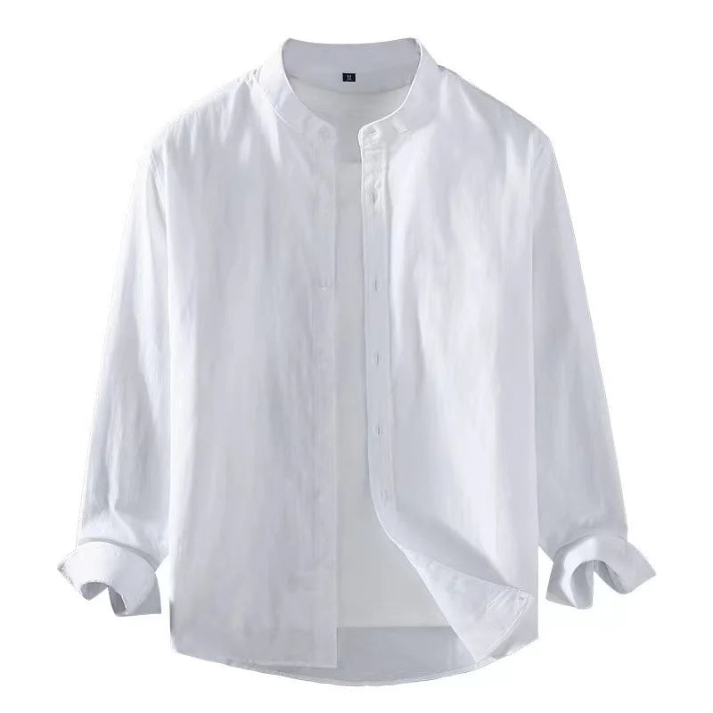 Chemise en lin blanche pour homme