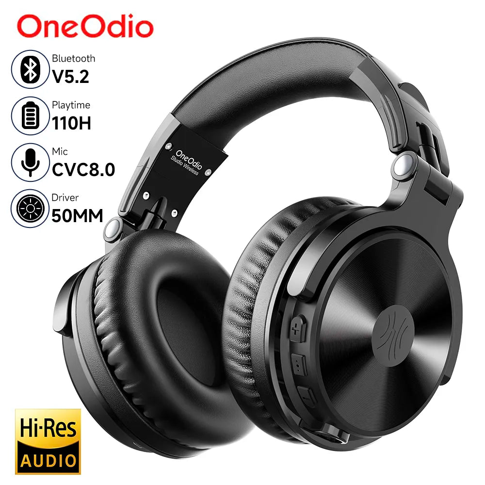 Écouteurs Oneodio sans fil Bluetooth 5.2 avec Microphone, 110h