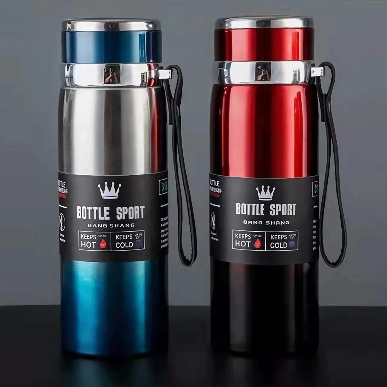 Bouteille d'eau thermique de 1L garde l'eau chaude ou froide
