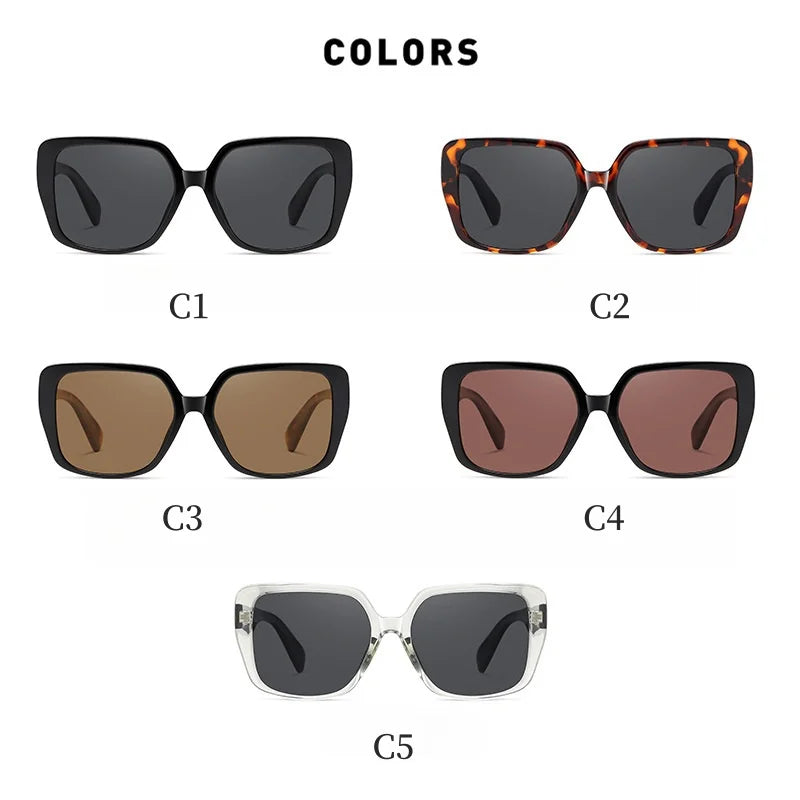 Lunettes de soleil polarisées carrées  pour hommes et femmes