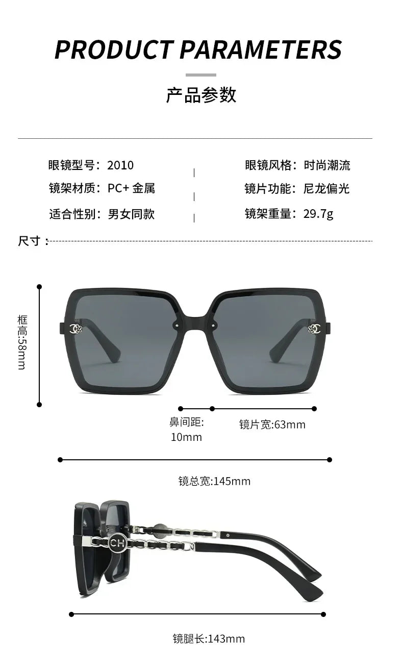 Lunettes de soleil polarisées de luxe 2024 pour femmes