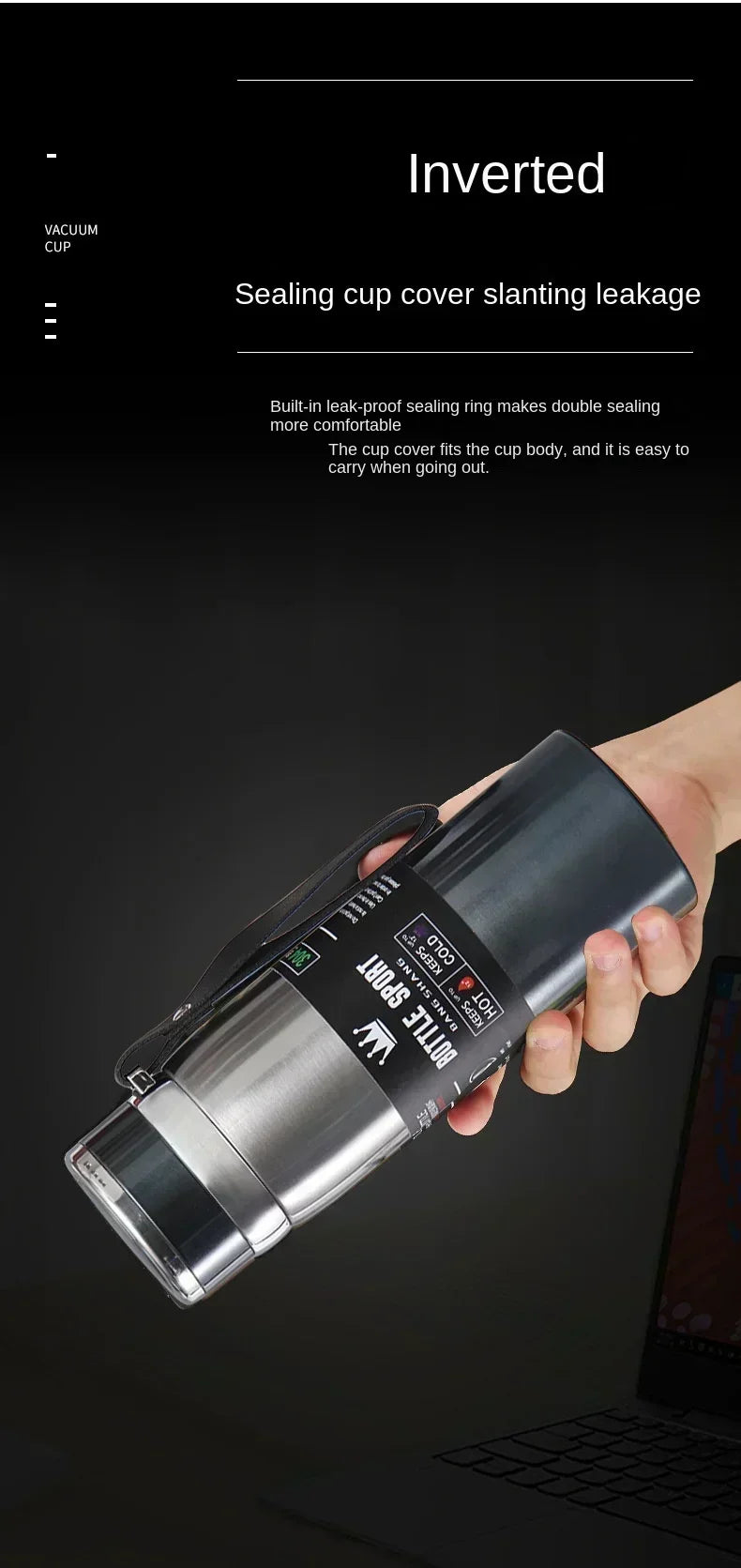 Gardez vos boissons chaudes ou froides pendant des heures avec la Thermos en acier inoxydable