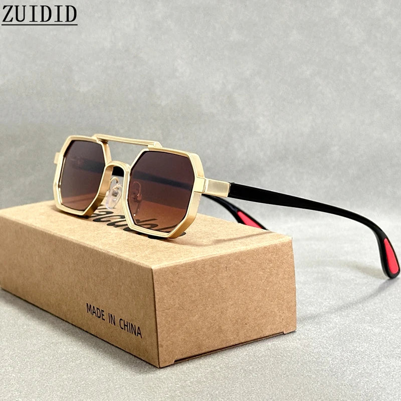 Lunettes de soleil Metal Square pour hommes et femmes