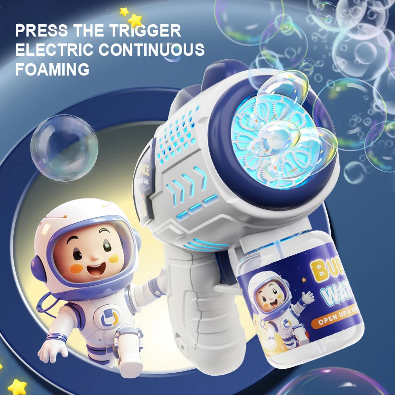 Pistolet à bulles électrique de l'astronaute pour enfants