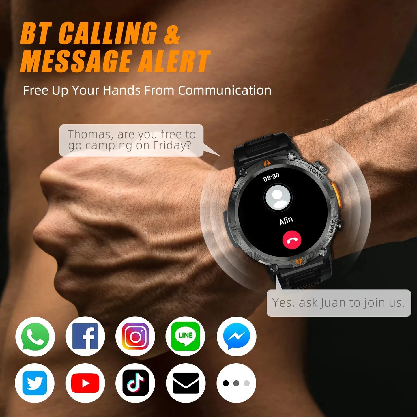 Montre connectée pour hommes