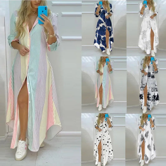 Robe longue imprimée Boho